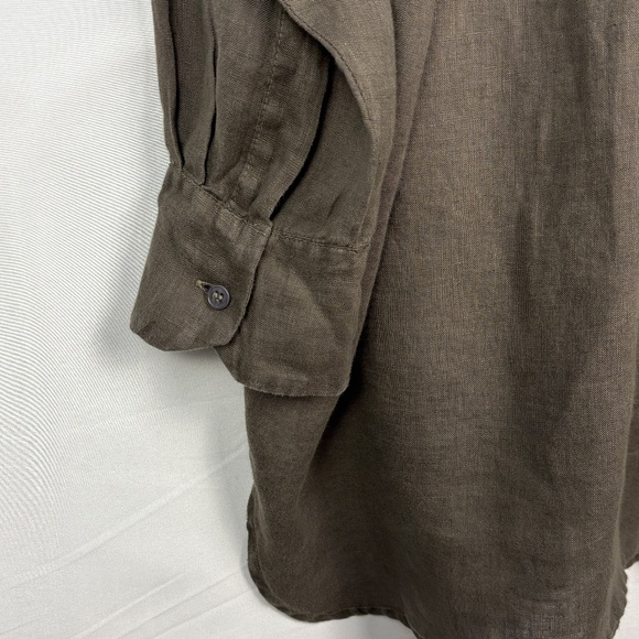 CP Shades Women LongSleeve Button Up 100% Cotton Shirt Dress Sz M USA Lagenlook - Picture 7 of 13